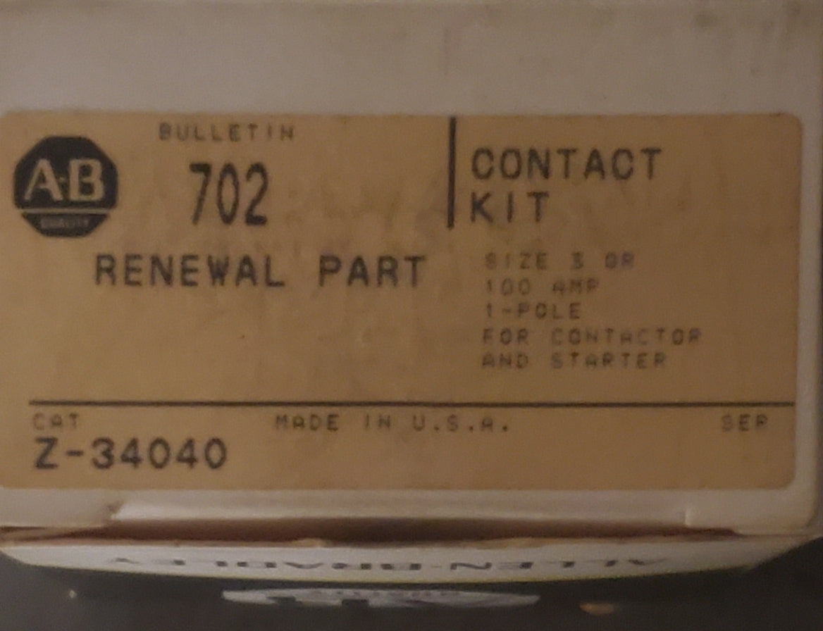 K160 HOYT -SIZE 3 ALLEN-BRADLEY NEW CONTACT KIT