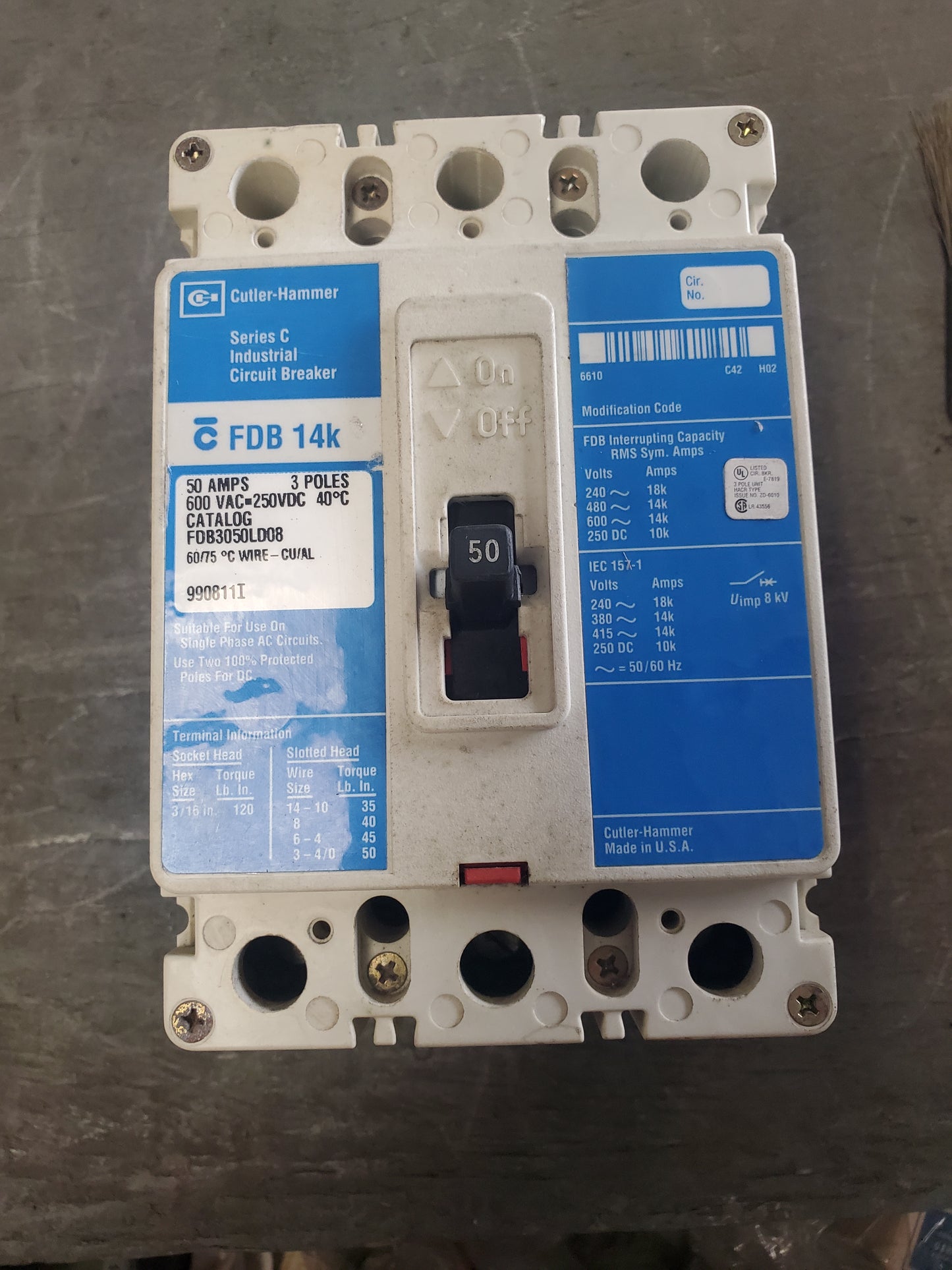FDB3050 Eaton Cutler Hammer