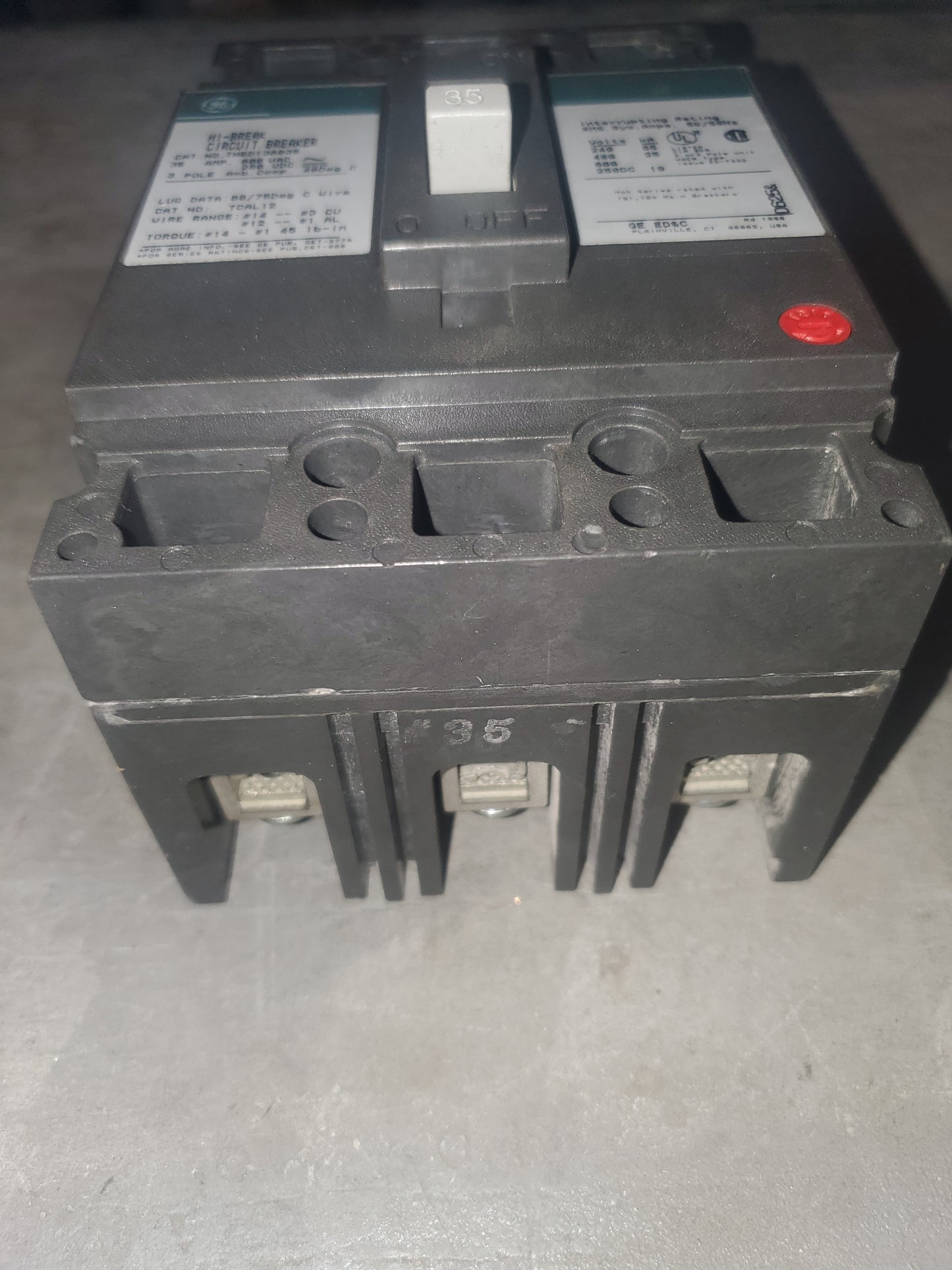 General Electric THED136035 3 Pole Circuit Breaker