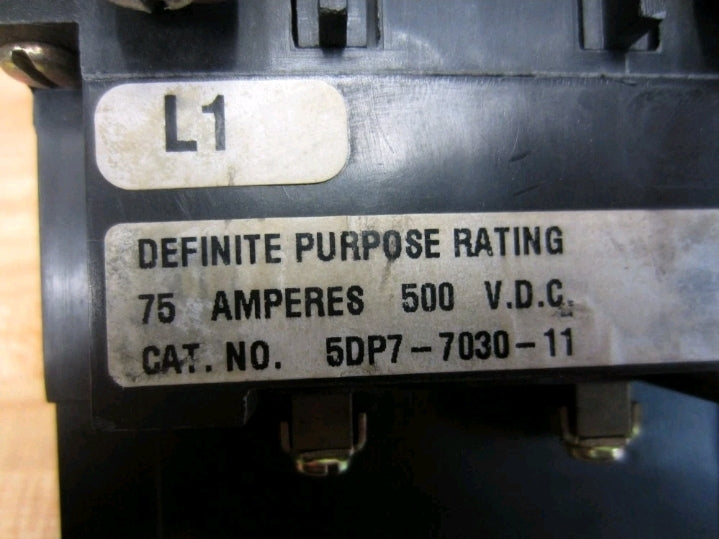 JOSLYN CLARK WARD LEONARD 5DP7703011 CONTACTOR 5DP7-7030-11
