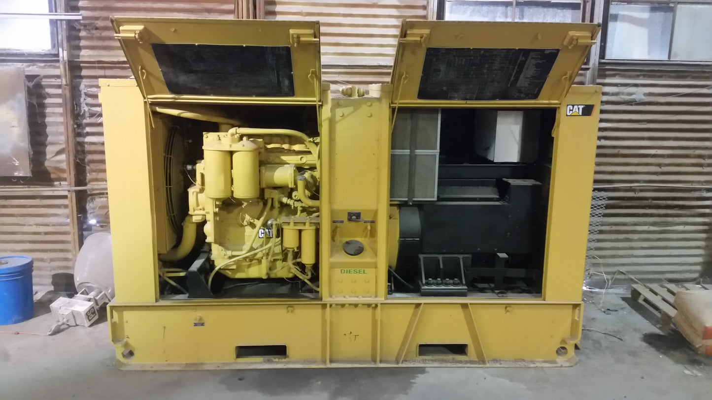 100 KW CATERPILLAR GENERATOR 480-277 3 PHASE 240/120 SINGLE PHASE