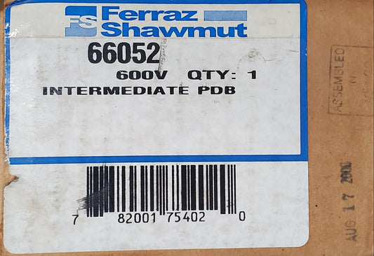 Power Distribution Block, 2 Poles Ferraz Shawmut 66052 600v