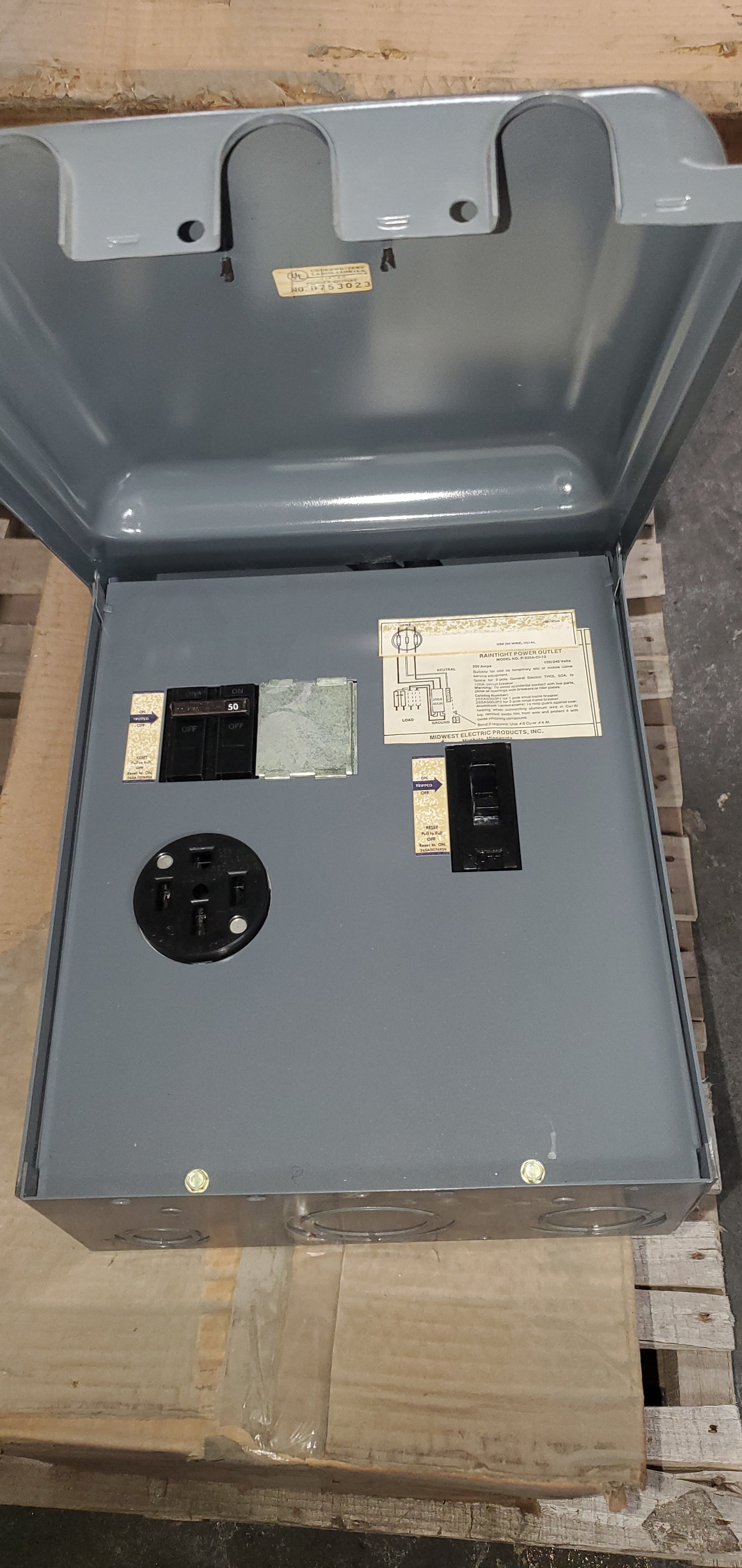 200 AMP MIDWEST SINGLE PHASE RING RV METER CAN CAT #MP-2254-C1-12 ...