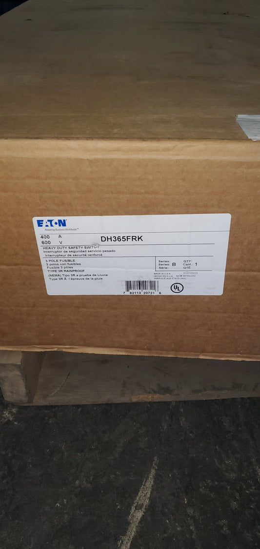 Eaton NSB DH365FRK 400 amp 600 volt fused disconnect 3 phase outdoor