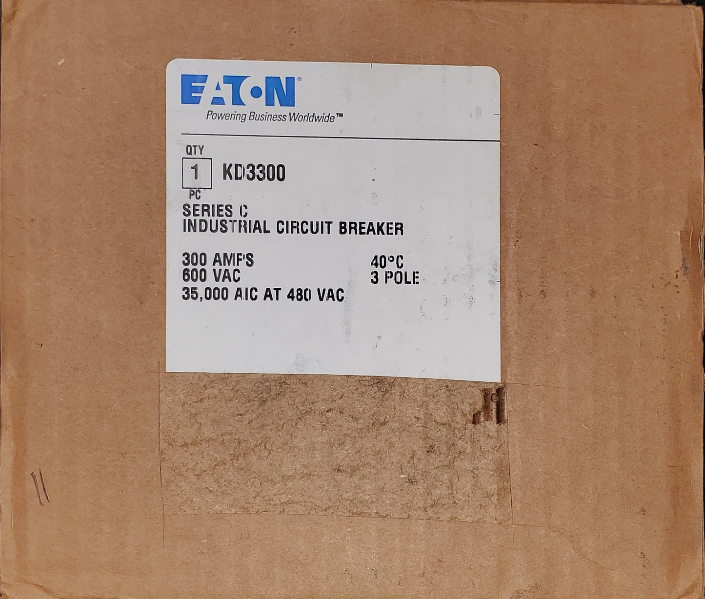 Eaton CUTLER HAMMER KD3300 3 POLE BREAKER NEW CIB