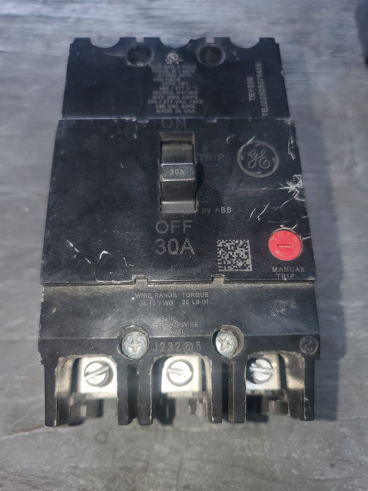 TEY330 3 POLE 30 AMP GE BREAKER