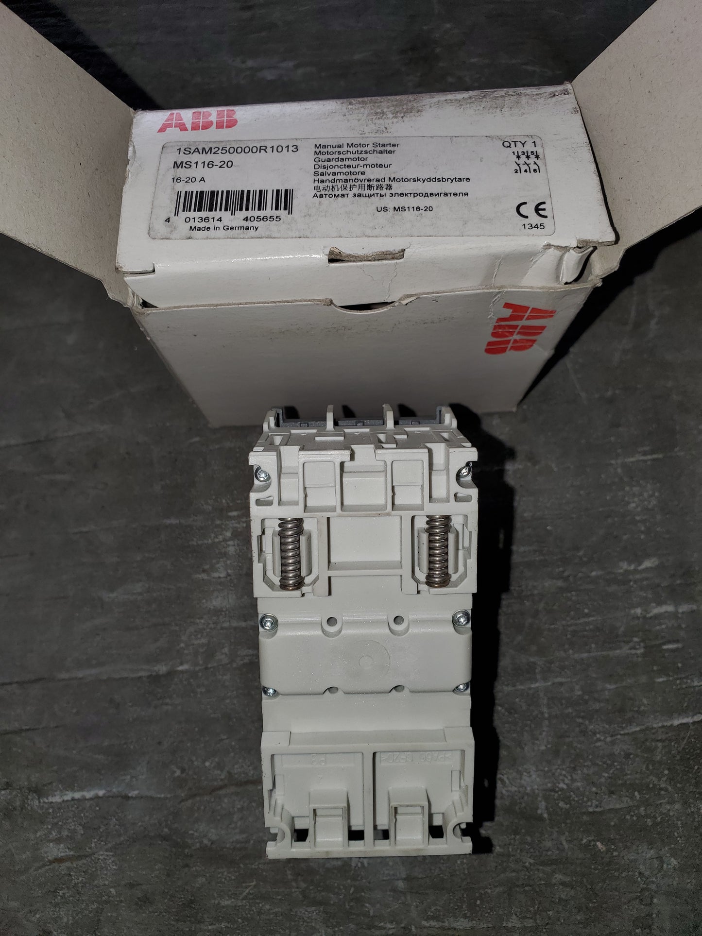 1SAM250000R1013 ABB MS116-20 Manual Motor Starter QTY 13