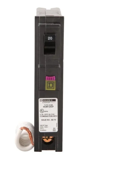 HOM120DF Homeline 20 Amp Single-Pole Dual Function (CAFCI and GFCI) Circuit Breaker