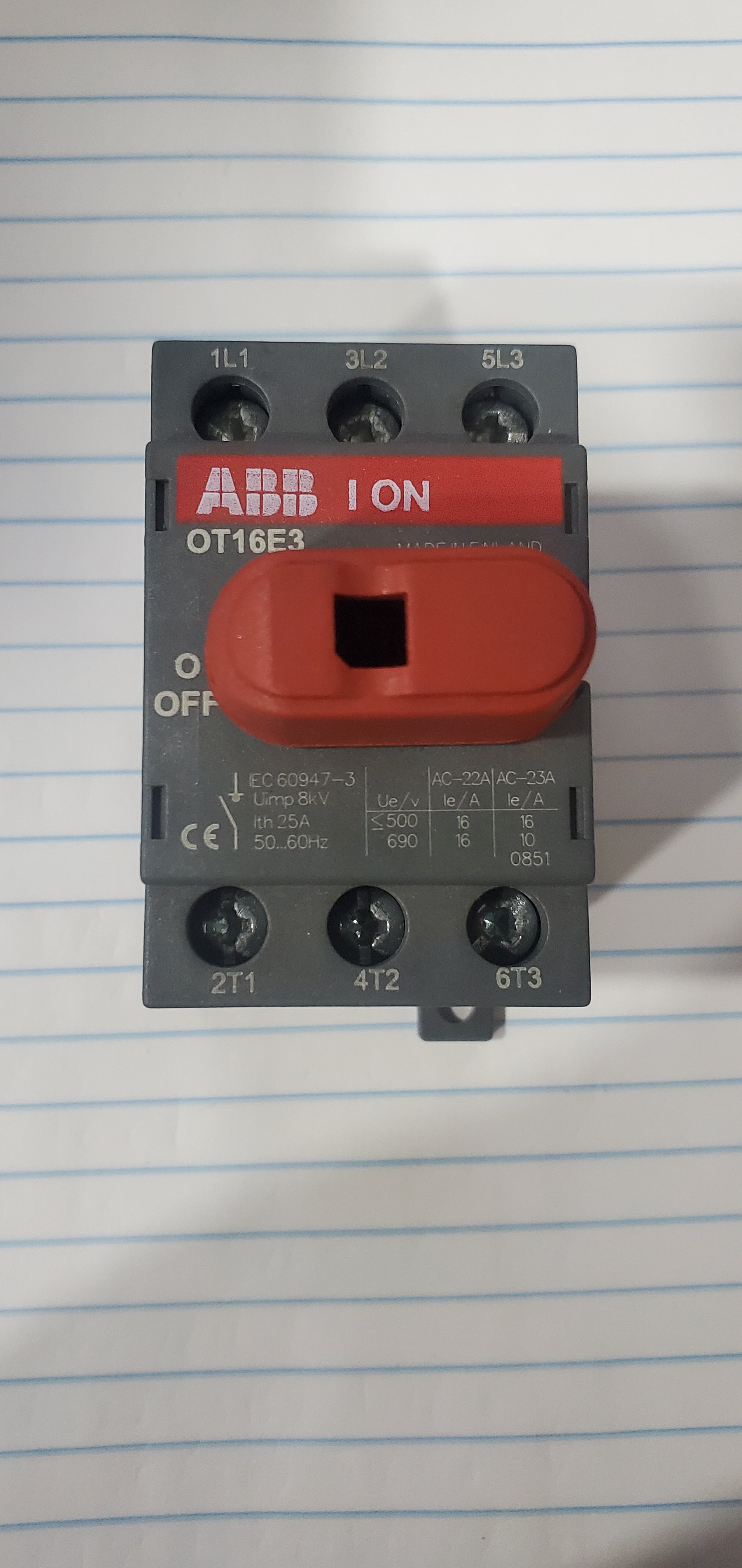 ABB OT16E3 ABB 3 Pole 16 AMP Disconnect Switches, SWITCHLINE Series ...