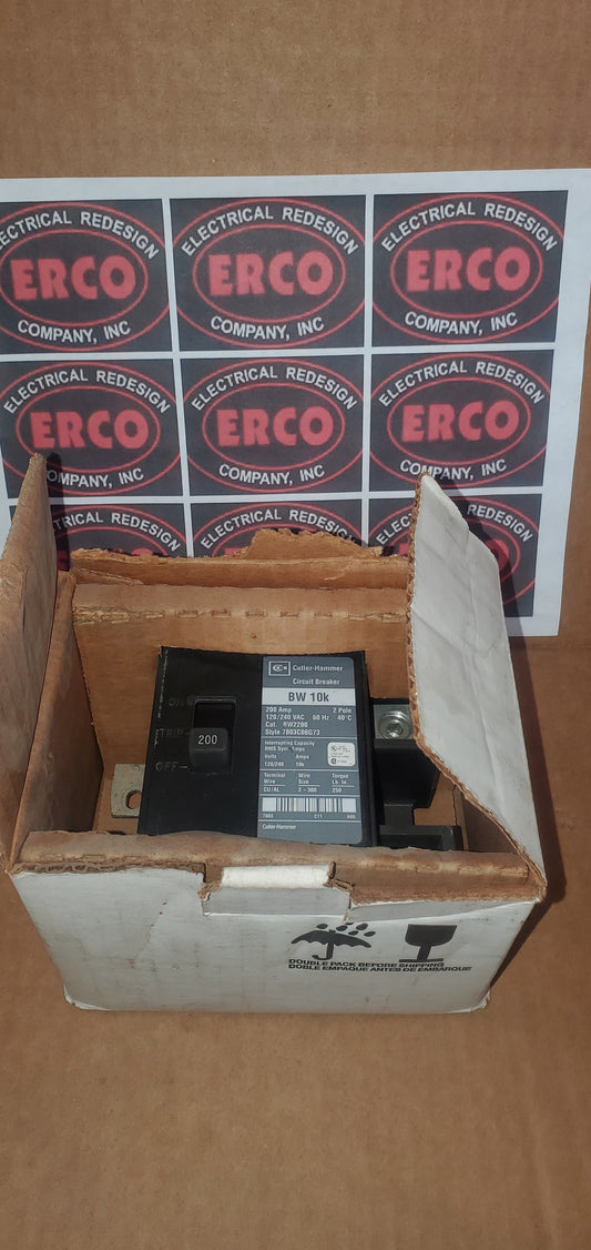 BW2200 200 Amp 2 Pole 240 Volt Cutler Hammer Molded Case Circuit Breaker