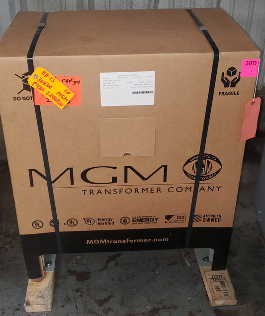 MGM HT30A3K2-D16 30 KVA Transformer 3 Phase 480v-240v/120v